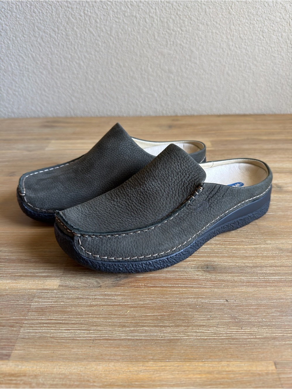 Wolky Women's Green Leather Roll Slide Lined Mules Comfort Shoes EU41 / US10.5 - Picture 2 of 13